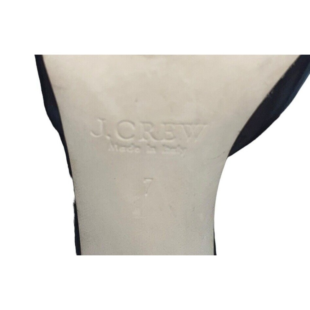 SOLD…….J Crew Maisie Leather Ankle Strap Round Toe Heels, BT907, Size 7 - Picture 7 of 7